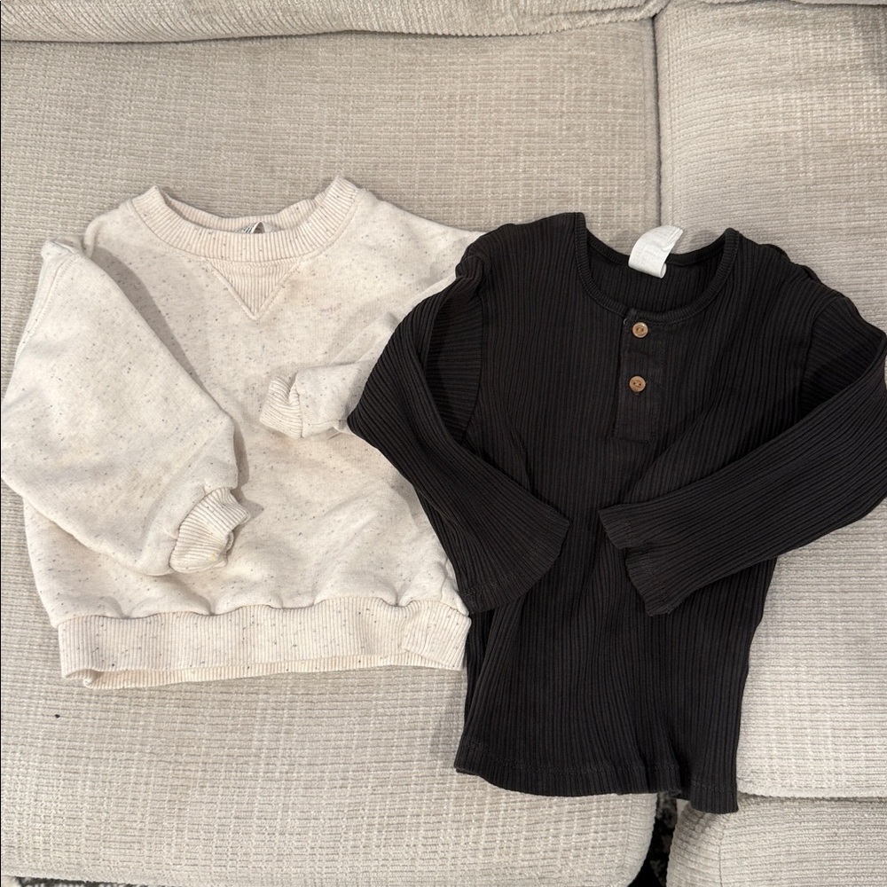 H&M Off-White Speckled Sweatshirt